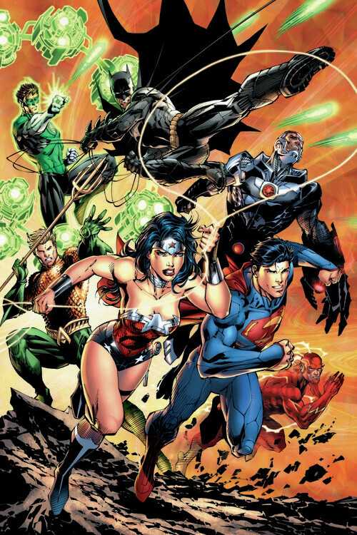 Europosters Plakát, Obraz - Justice League - Charge, 26.7 × 40 cm