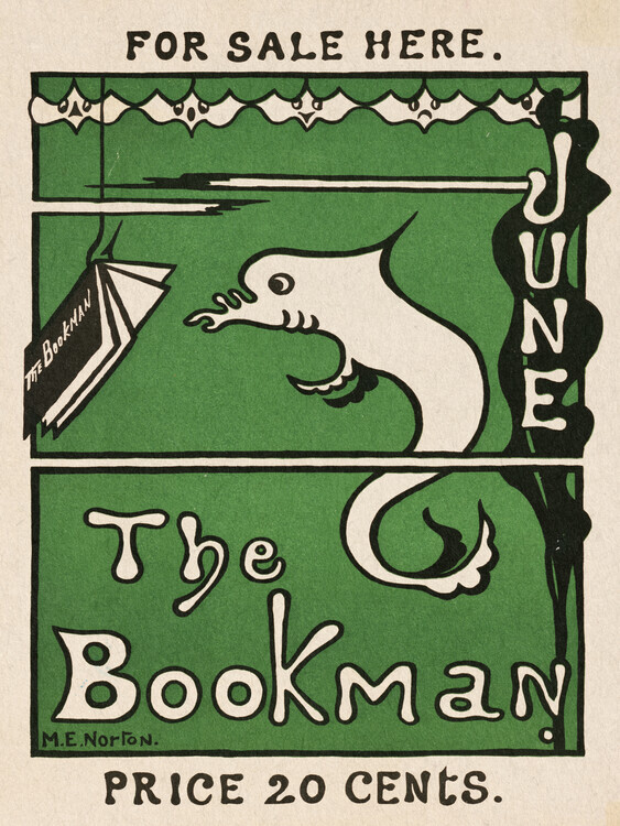 autor Plakát, Obraz - The Bookman Advert (Aquatic Vintage), 30 × 40 cm