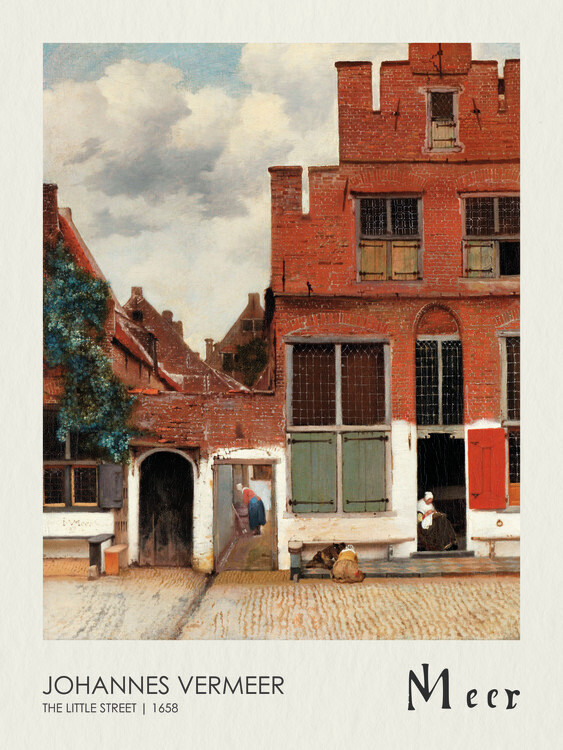 Johannes Vermeer Plakát, Obraz - The Little Street (1658), Johannes Vermeer, 30 × 40 cm