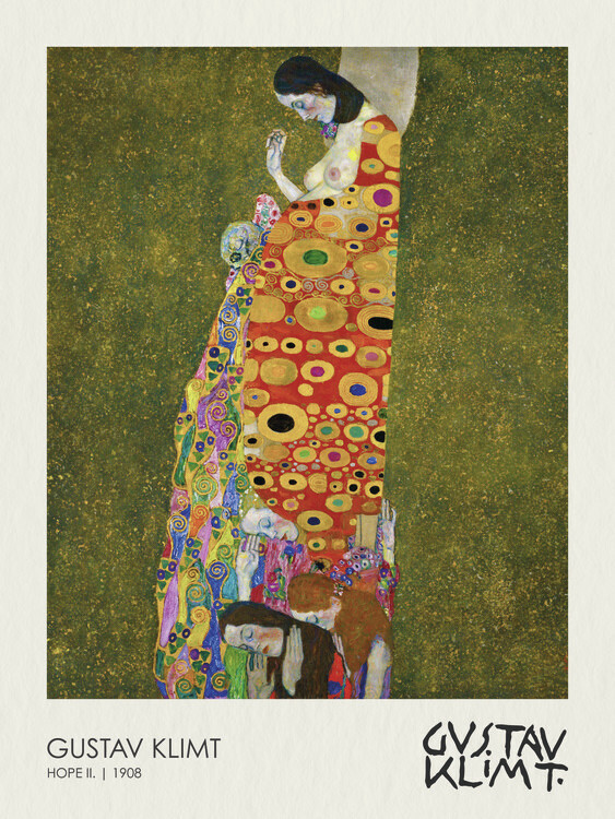 Gustav Klimt Plakát, Obraz - Hope II. (1908), Gustav Klimt, 30 × 40 cm