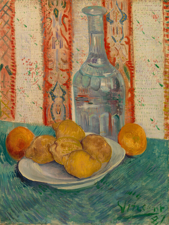 autor Plakát, Obraz - Carafe and Dish with Citrus Fruit (Oranges & Lemons) - Vincent van Gogh, 30 × 40 cm