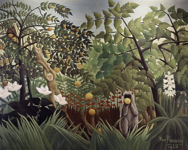 Rousseau, Henri J.F. (Le Douanier) Plakát, Obraz - Exotic Landscape, 1910, Rousseau, Henri J.F. (Le Douanier), 40 × 30 cm