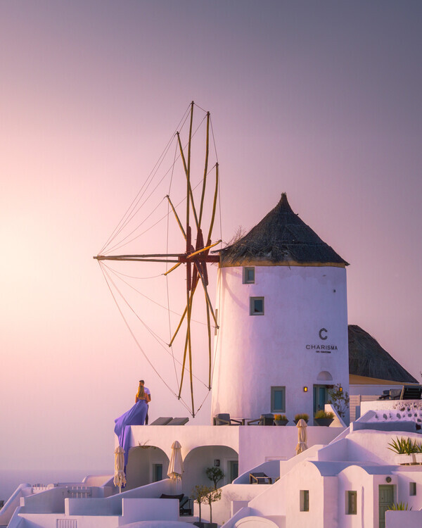 SANDEEP MATHUR Plakát, Obraz - Santorini Weddings, SANDEEP MATHUR, 30 × 40 cm