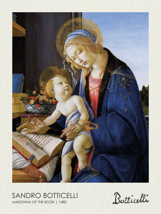 Sandro Botticelli Plakát, Obraz - Madonna of the Book (1480), Sandro Botticelli, 30 × 40 cm