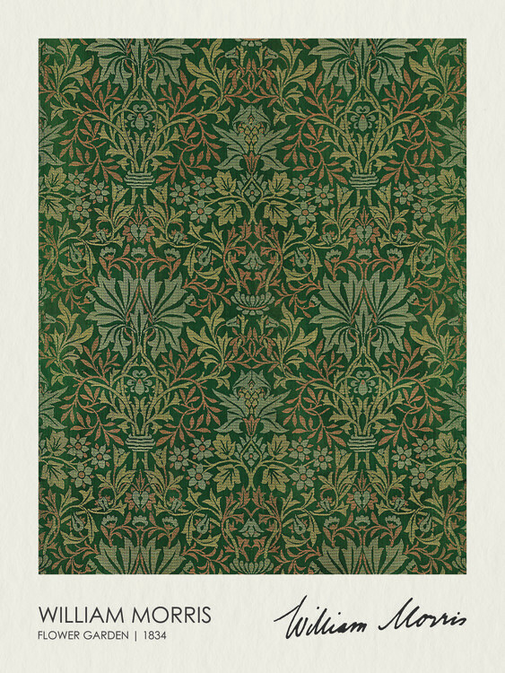 William Morris Plakát, Obraz - Flower Garden (1834), William Morris, 30 × 40 cm