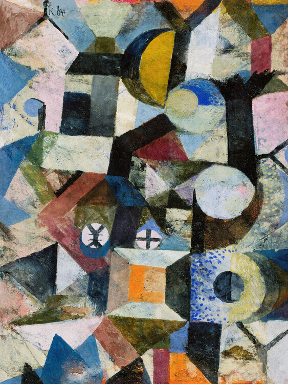 Paul Klee Plakát, Obraz - The Yellow Half Moon, Paul Klee, 30 × 40 cm