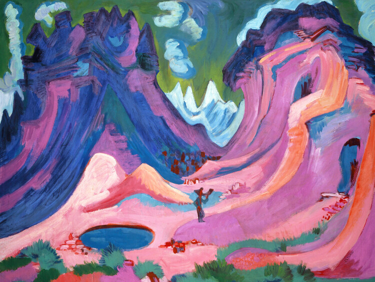Ernst Ludwig Kirchner Plakát, Obraz - The Amselfluh, Ernst Ludwig Kirchner, 40 × 30 cm