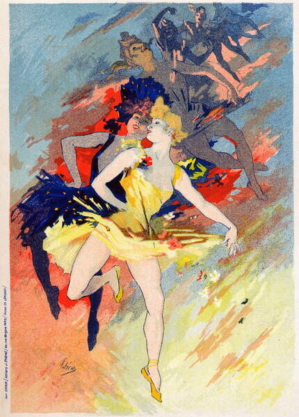 Cheret, Jules Plakát, Obraz - The dance Allegory, Cheret, Jules, 30 × 40 cm