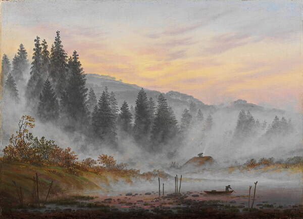 Friedrich, Caspar David Plakát, Obraz - The times of day: The morning, 1821-1822, Friedrich, Caspar David, 40 × 30 cm
