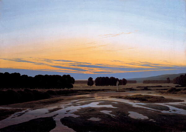 Friedrich, Caspar David Plakát, Obraz - La grande reserve pres de Dresde, Allemagne, Friedrich, Caspar David, 40 × 30 cm