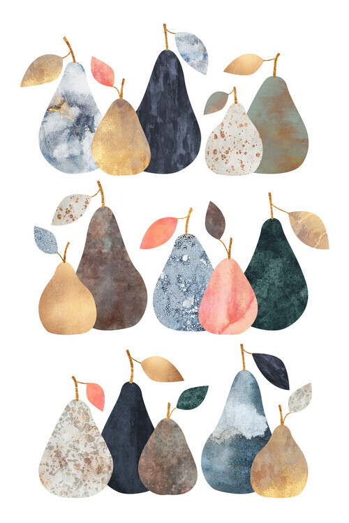 Elisabeth Fredriksson Plakát, Obraz - Pears, Elisabeth Fredriksson, 26.7 × 40 cm