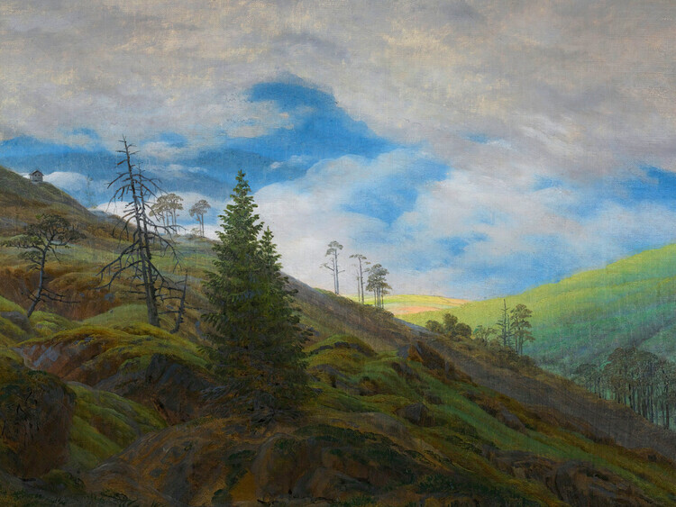 Caspar David Friedrich Plakát, Obraz - Sunburst in the Reisenbirge, Caspar David Friedrich, 40 × 30 cm