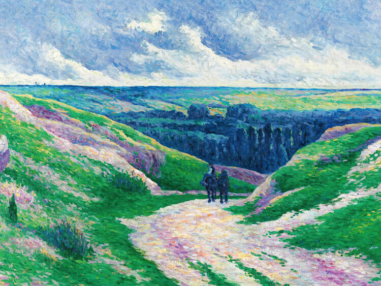 Maximilien Luce Plakát, Obraz - Landscape Near Moulineux Sur Oise, Maximilien Luce, 40 × 30 cm