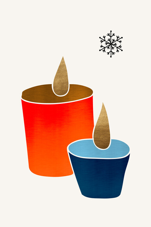 Kubistika Plakát, Obraz - Christmas Candles, Kubistika, 26.7 × 40 cm