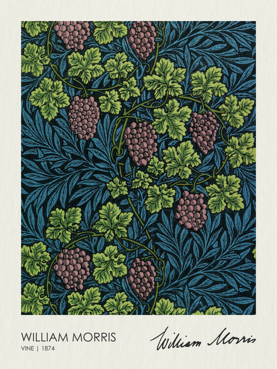 William Morris Plakát, Obraz - Wine (1874), William Morris, 30 × 40 cm