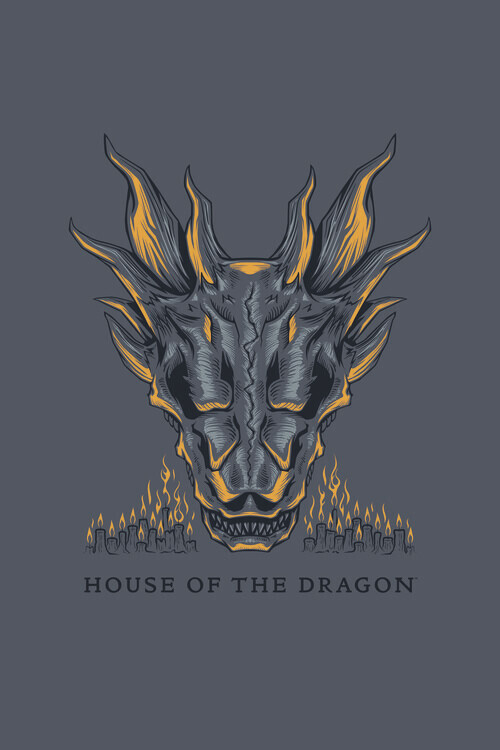 Europosters Plakát, Obraz - House of Dragon - Dragon Skull, 26.7 × 40 cm