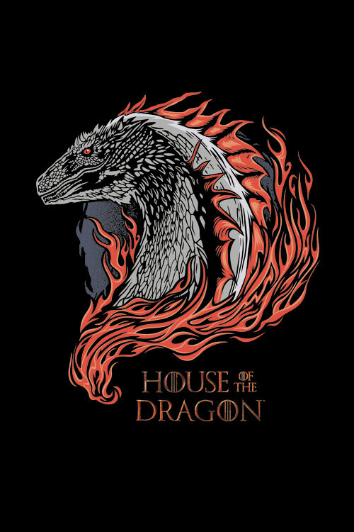 Europosters Plakát, Obraz - House of Dragon - Dragon in Fire, 26.7 × 40 cm