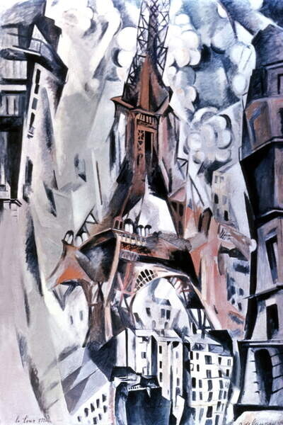 Delaunay, Robert Plakát, Obraz - the Eiffel Tower, 1910, Delaunay, Robert, 26.7 × 40 cm
