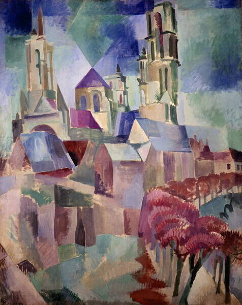 Delaunay, Robert Plakát, Obraz - Les Tours de Laon Painting, Delaunay, Robert, 30 × 40 cm