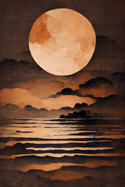Treechild Plakát, Obraz - Full Moon, Treechild, 26.7 × 40 cm