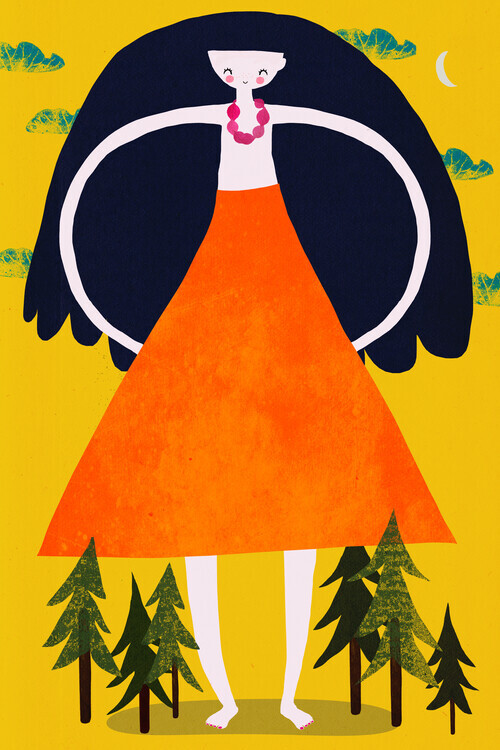 Treechild Plakát, Obraz - Girant Girl, Treechild, 26.7 × 40 cm