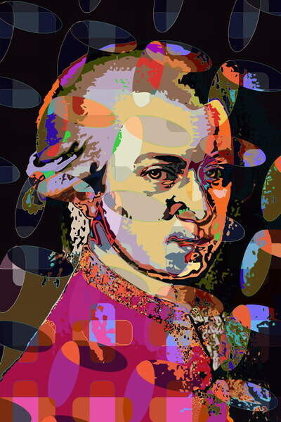 Davis, Scott J. Plakát, Obraz - Wolfgang Amadeus Mozart, Davis, Scott J., 26.7 × 40 cm