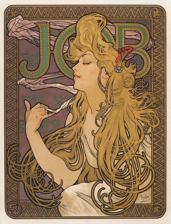 Alfons Mucha Plakát, Obraz - JOB, Alfons Mucha, 30 × 40 cm