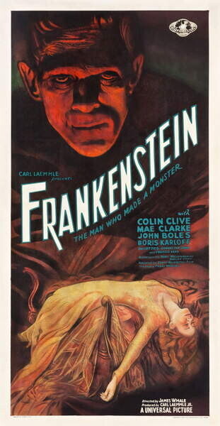Anonymous Plakát, Obraz - Frankenstein, 1931, Anonymous, 20 × 40 cm