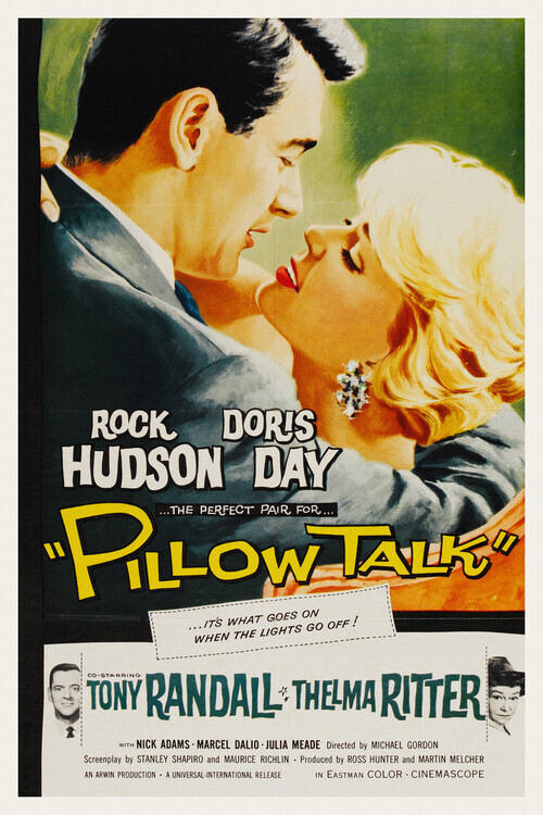 Europosters Plakát, Obraz - Pillow Talk / Rock Hudson & Doris Day, 26.7 × 40 cm