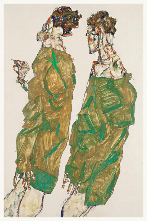 Egon Schiele Plakát, Obraz - Devotion, Egon Schiele, 26.7 × 40 cm