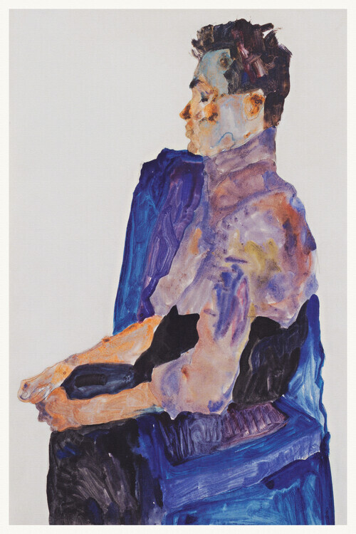 Egon Schiele Plakát, Obraz - Man in Purple, Egon Schiele, 26.7 × 40 cm