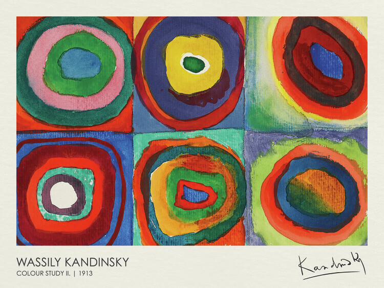Wassily Kandinsky Plakát, Obraz - Colour Study II. (1913), Wassily Kandinsky, 40 × 30 cm