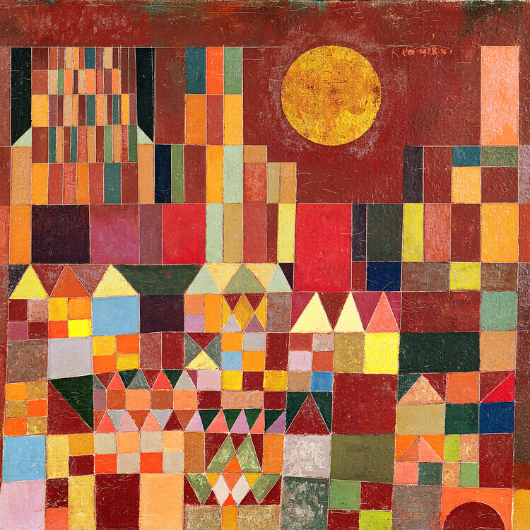 Paul Klee Plakát, Obraz - Castle and Sun, 1928, Paul Klee, 40 × 40 cm