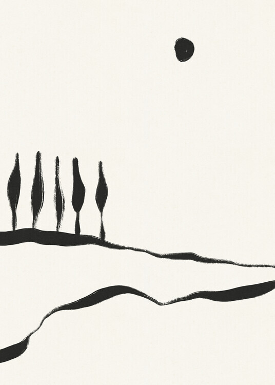 Alisa Galitsyna Plakát, Obraz - Minimal Line Landscape, Alisa Galitsyna, 30 × 40 cm
