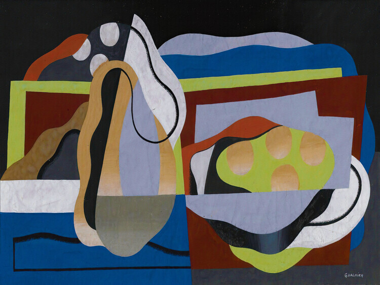 Georges Valmier Plakát, Obraz - Blue Fruit, Georges Valmier, 40 × 30 cm
