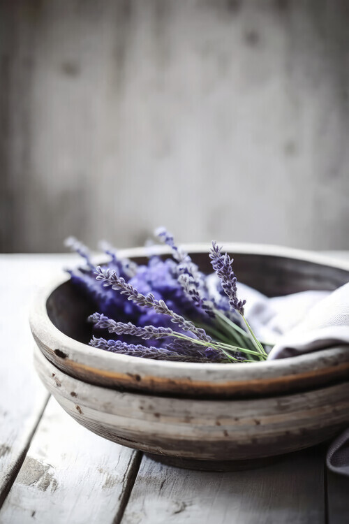 Treechild Plakát, Obraz - Lavender In Bowl, Treechild, 26.7 × 40 cm