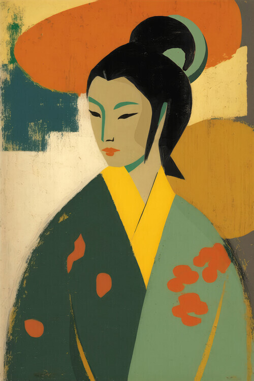 Treechild Plakát, Obraz - Geisha, Treechild, 26.7 × 40 cm