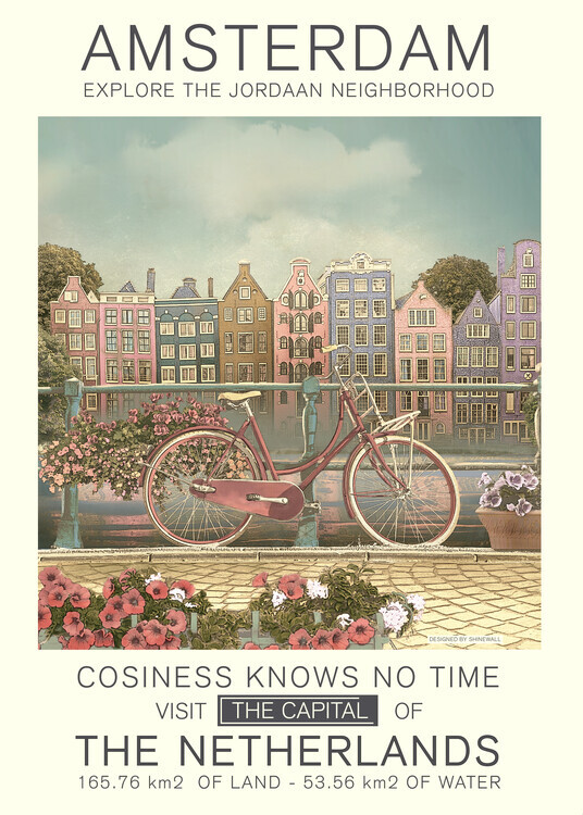 Dionisis Gemos Plakát, Obraz - Amsterdam print, Dionisis Gemos, 30 × 40 cm