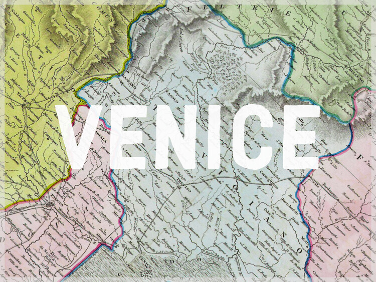 autor Plakát, Obraz - Venice Map - Historical & Vintage Maps, 40 × 30 cm