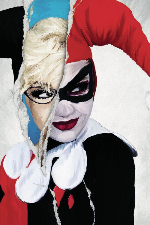 Europosters Plakát, Obraz - Harley Quinn - Dual Face, 26.7 × 40 cm