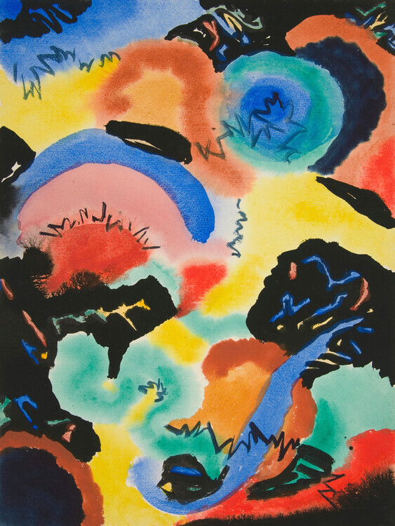 Fritz Stuckenberg Plakát, Obraz - Abstract Composition, Fritz Stuckenberg, 30 × 40 cm