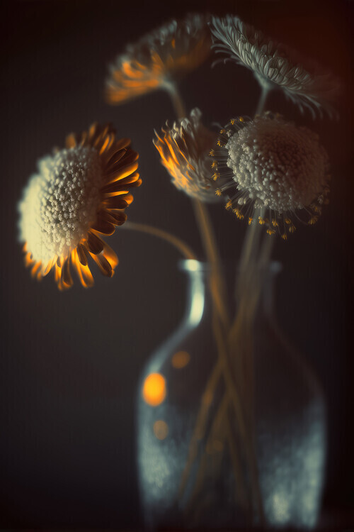Treechild Plakát, Obraz - Flowers In Low Light, Treechild, 26.7 × 40 cm