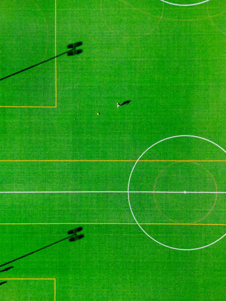 Miemo Penttinen - miemo.net Plakát, Obraz - Top-down aerial view into a soccer, Miemo Penttinen - miemo.net, 30 × 40 cm