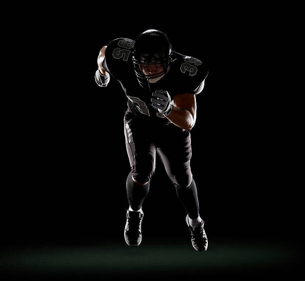 Lewis Mulatero Plakát, Obraz - American football player running, Lewis Mulatero, 40 × 40 cm