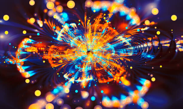 oxygen Plakát, Obraz - Dark abstract flower fractal, oxygen, 40 × 24 cm