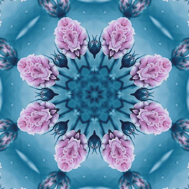 oxygen Plakát, Obraz - Seamless kaleidoscopic mosaic pattern background, oxygen, 40 × 40 cm