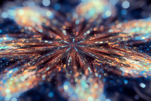 oxygen Plakát, Obraz - Abstract glowing Star background with particles, oxygen, 40 × 26.7 cm