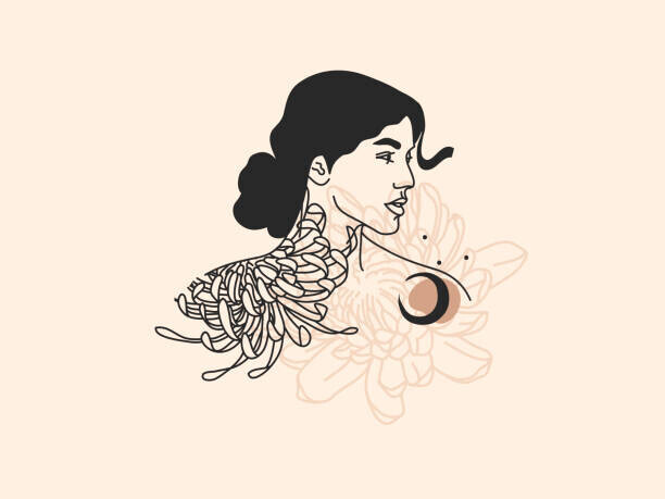 Anastasiia Zvonary Plakát, Obraz - Hand drawn vector abstract stock flat, Anastasiia Zvonary, 40 × 30 cm