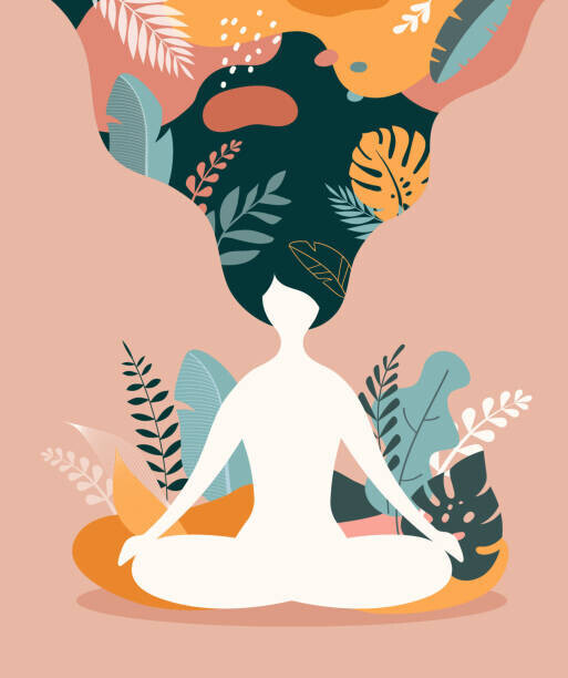 ma_rish Plakát, Obraz - Mindfulness, meditation and yoga background in, ma_rish, 33.5 × 40 cm