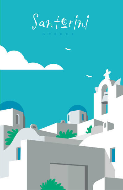 SaulHerrera Plakát, Obraz - Santorini Greece, SaulHerrera, 26.7 × 40 cm